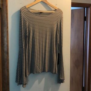 Long sleeve striped shirt. Large.
